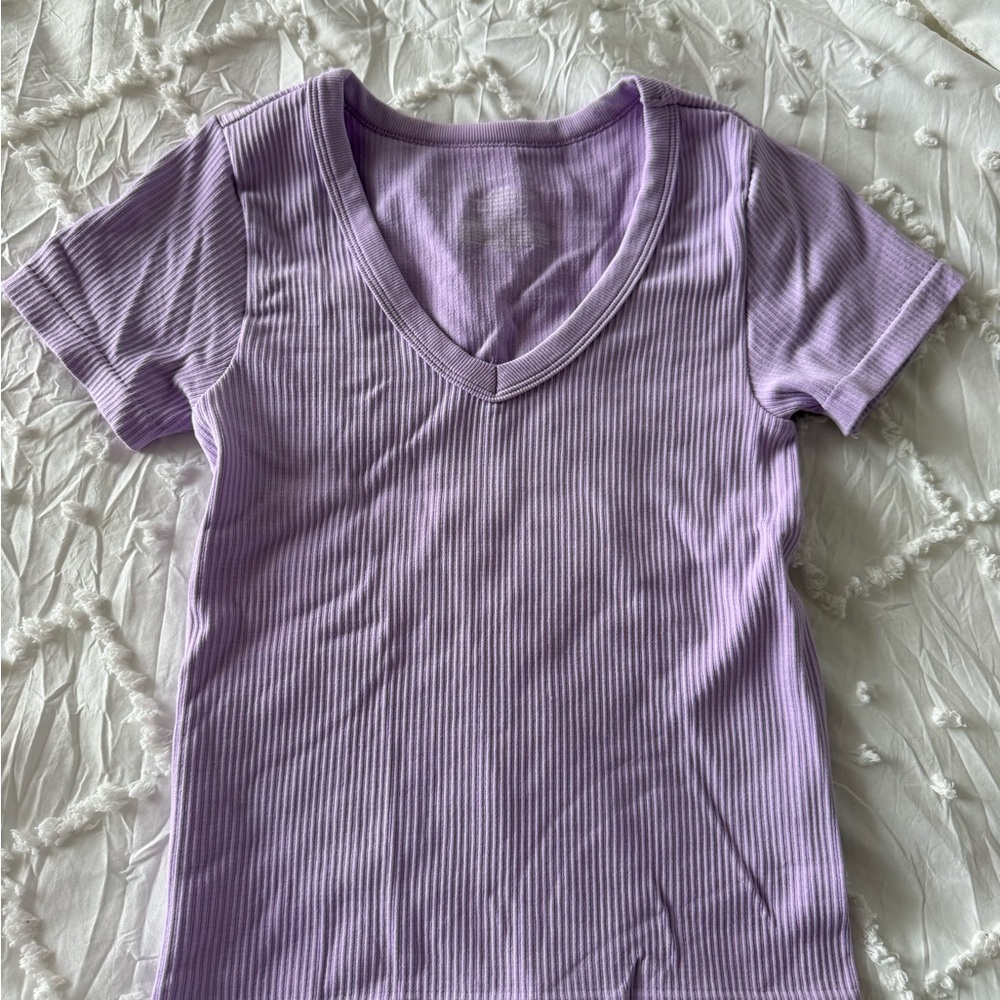 No Boundaries Lavender Short Sleeve Tee